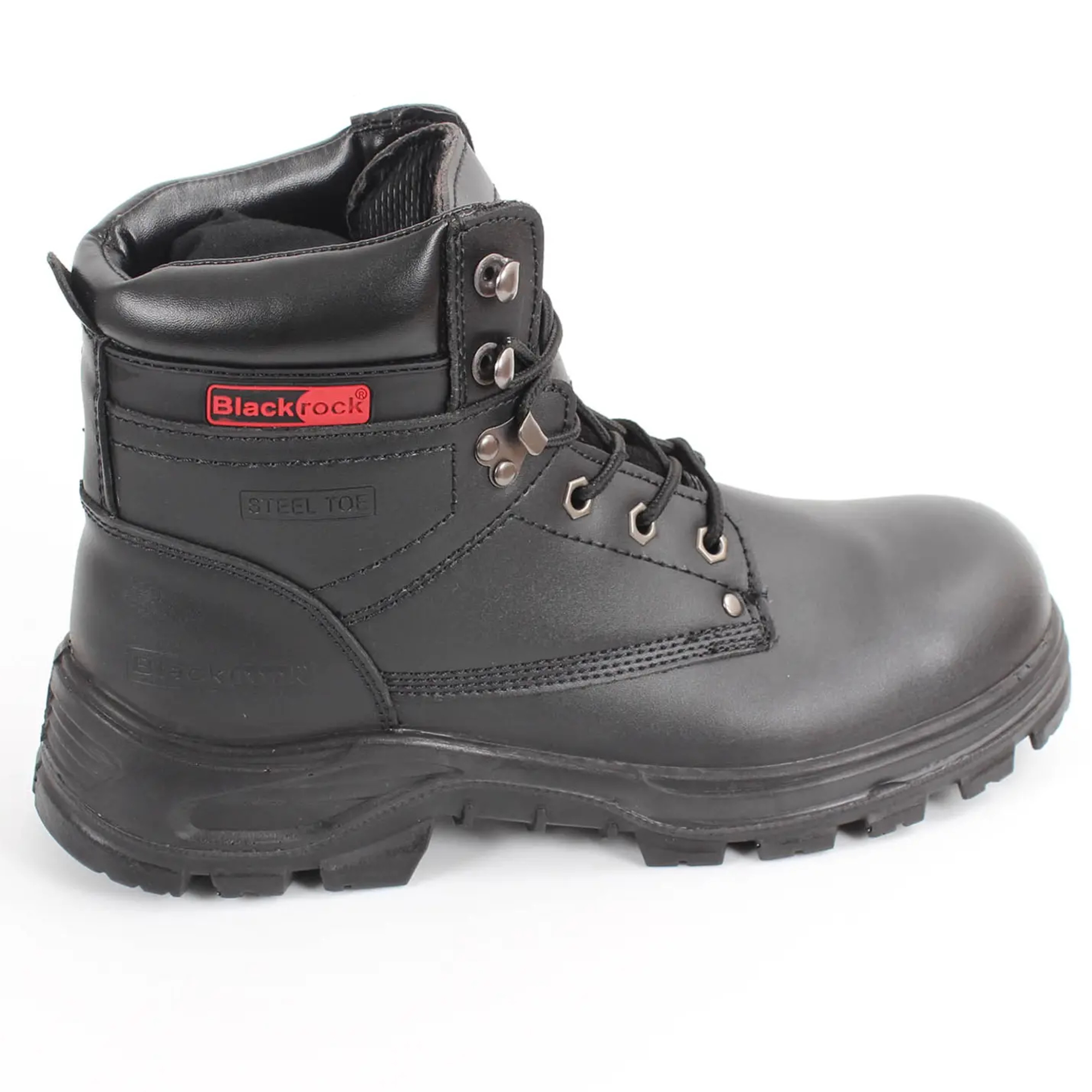 Blackrock Ultimate Work Boots Safety Steel Toe Caps Black Leather SF08 